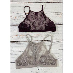Victorias Secret VS Size Small Lace Bralette Set No Padding Unlined Sexy Bra